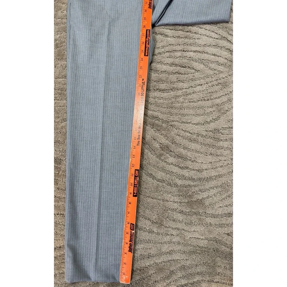 Banana Republic Men's Gray Pinstripe Slim-Fit Flat-Front Dress Pants Size 31X30